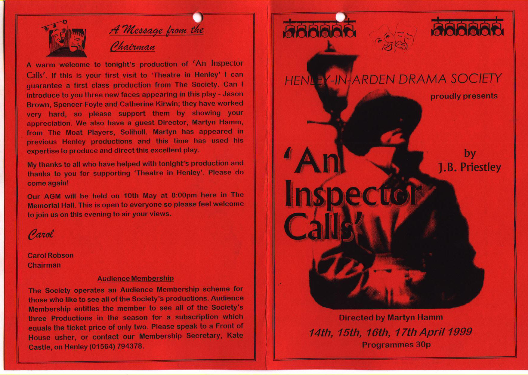 An Inspector Calls Henley in Arden Drama Society