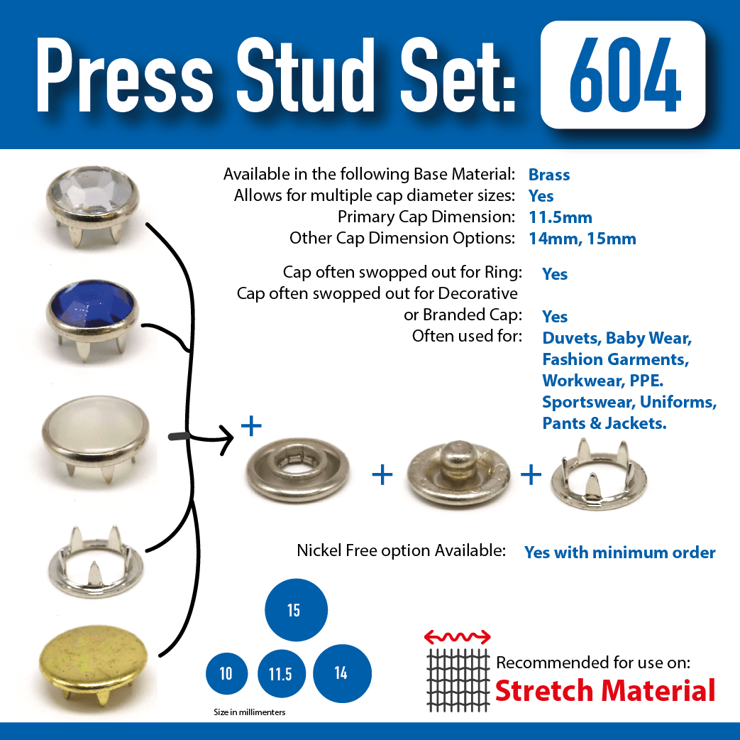 Press Stud Set 604 Haesloop Agencies