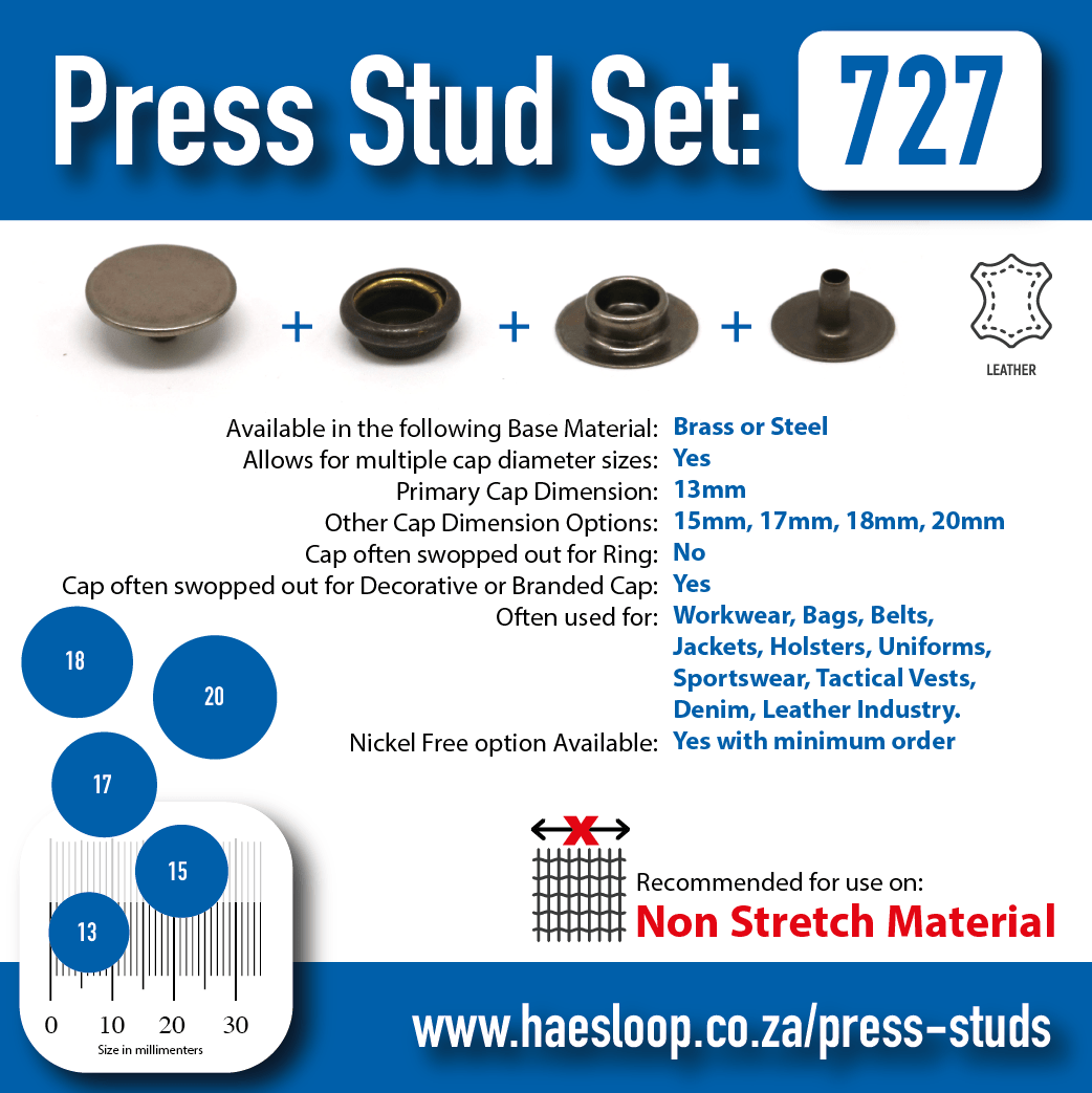 Press Stud Set 727 Haesloop Agencies
