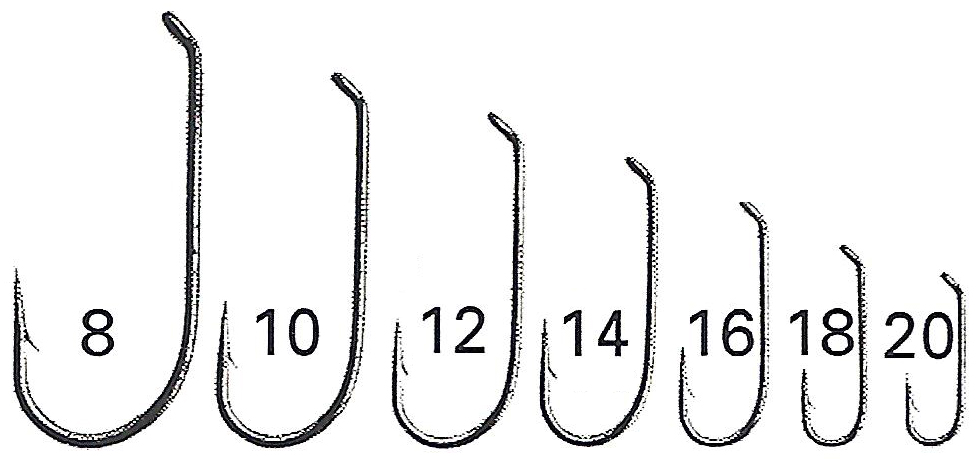 Fishing Fly Hook Size Chart