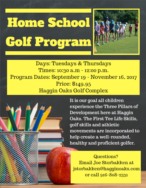Home School Golf Program Now Available at Haggin Oaks Haggin Oaks