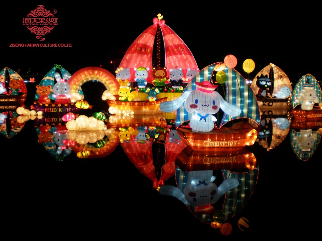 Hello Kitty Theme Lantern Festival China Zigong Haitian Culture
