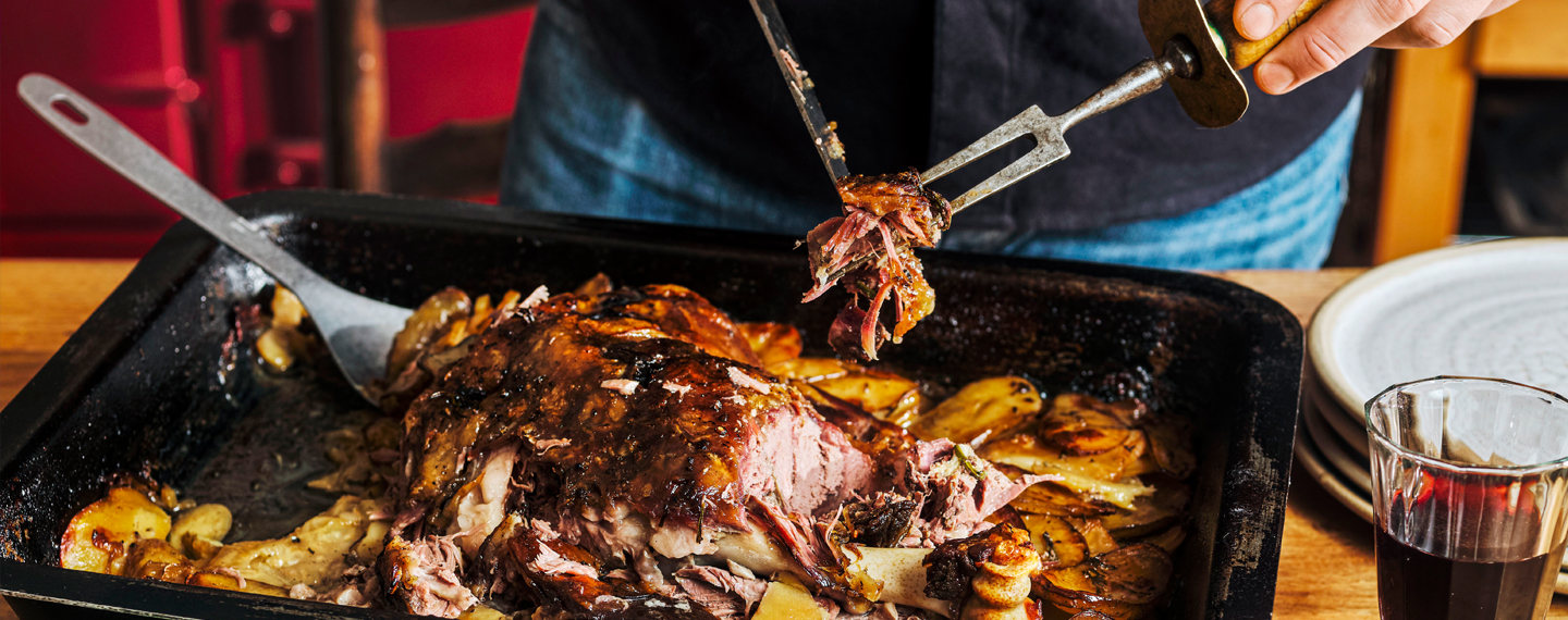 Slowroast hogget shoulder Halen Môn