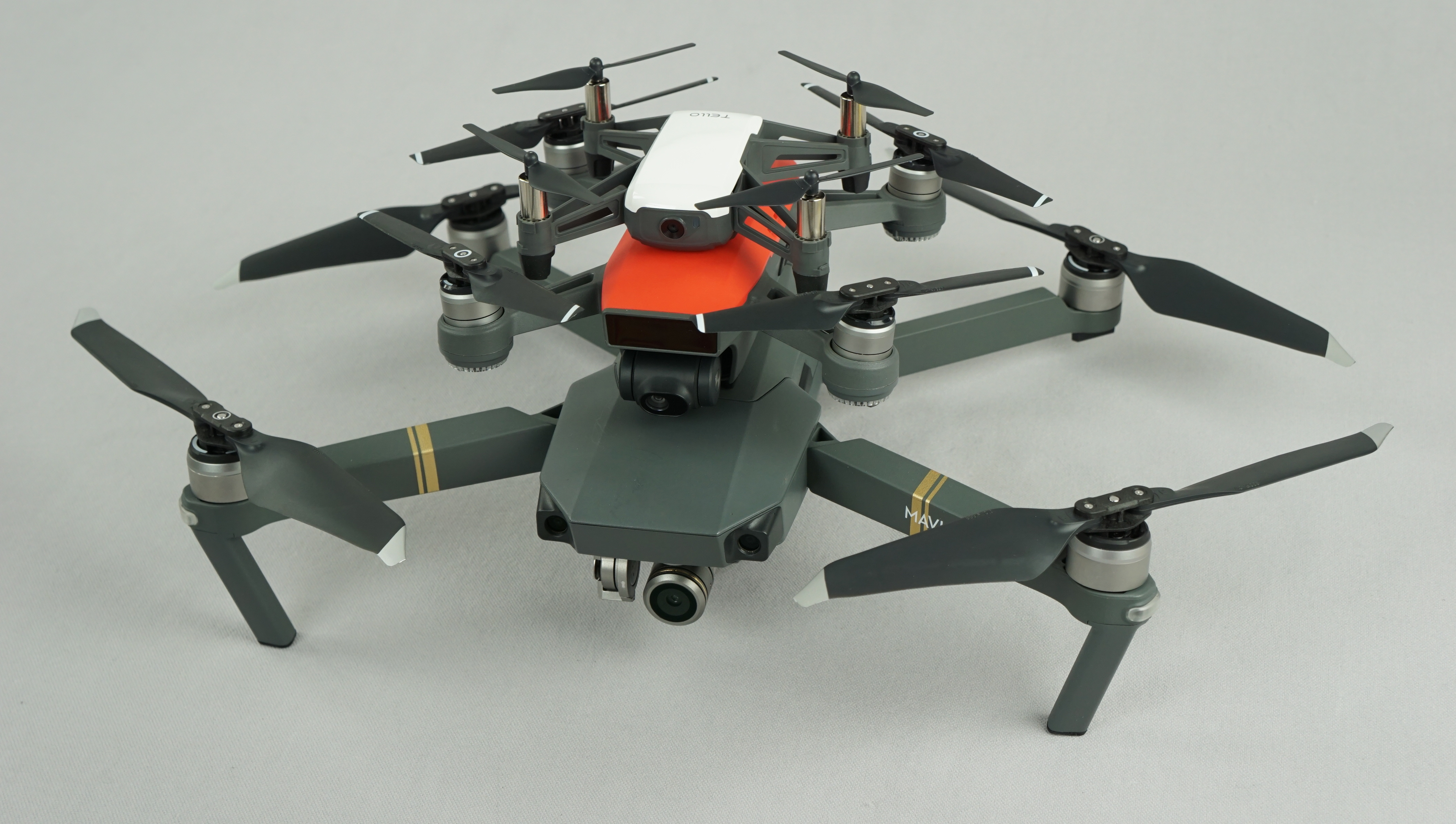 Tello Spark and Mavic Pro View Half Chrome Drones