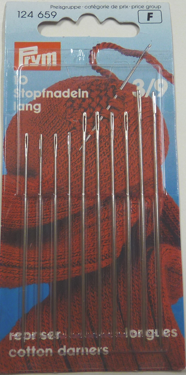 Cotton Darners Needles Size 3/9 Prym Brand Halfpenney's Beads, Kits