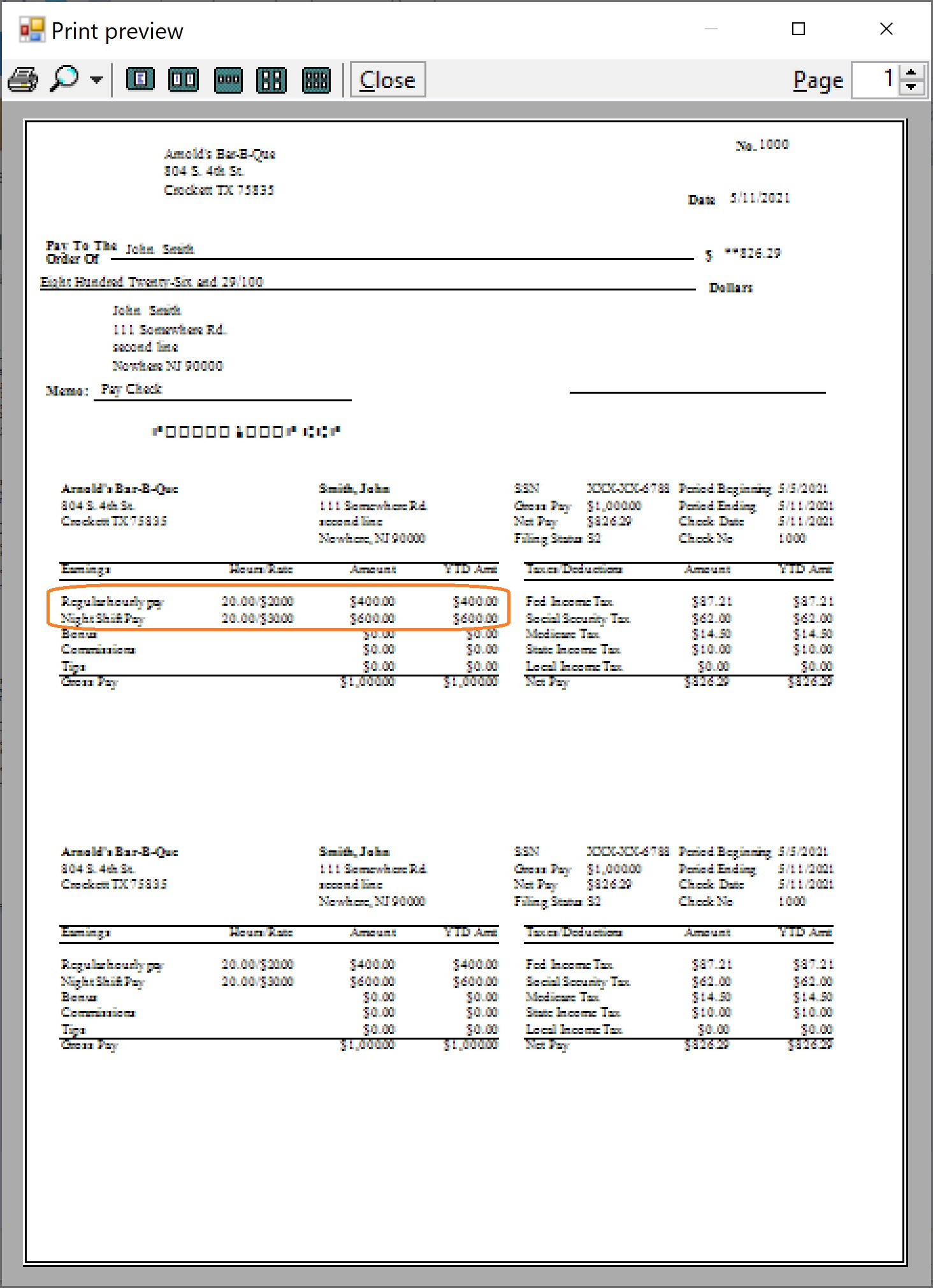 ezAccounting Software Employee with Multiple Pay Rates