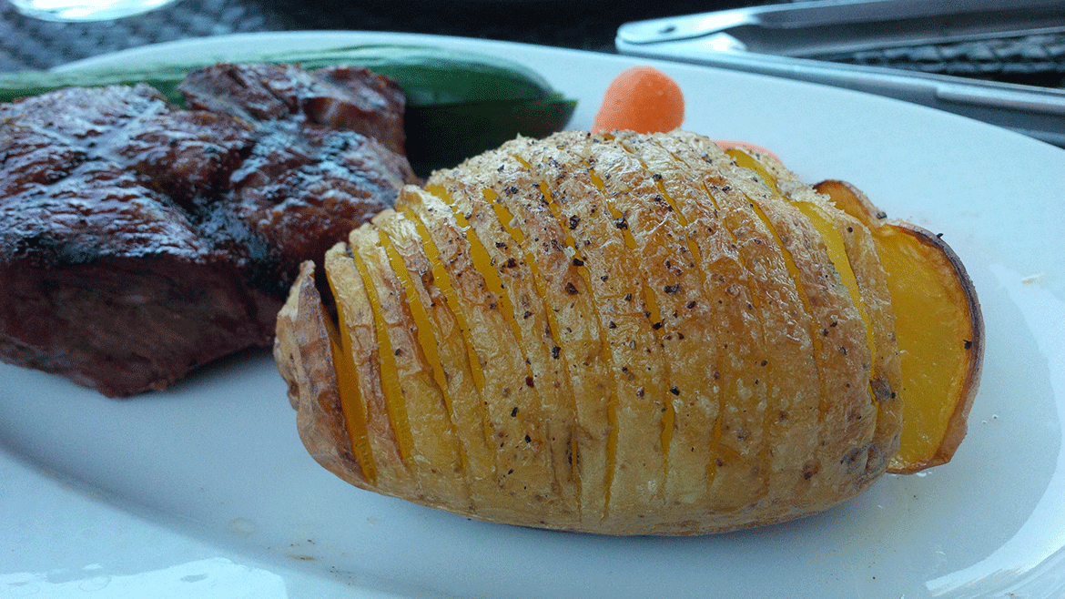 BBQ Hasselback Potatoes Half Your Plate