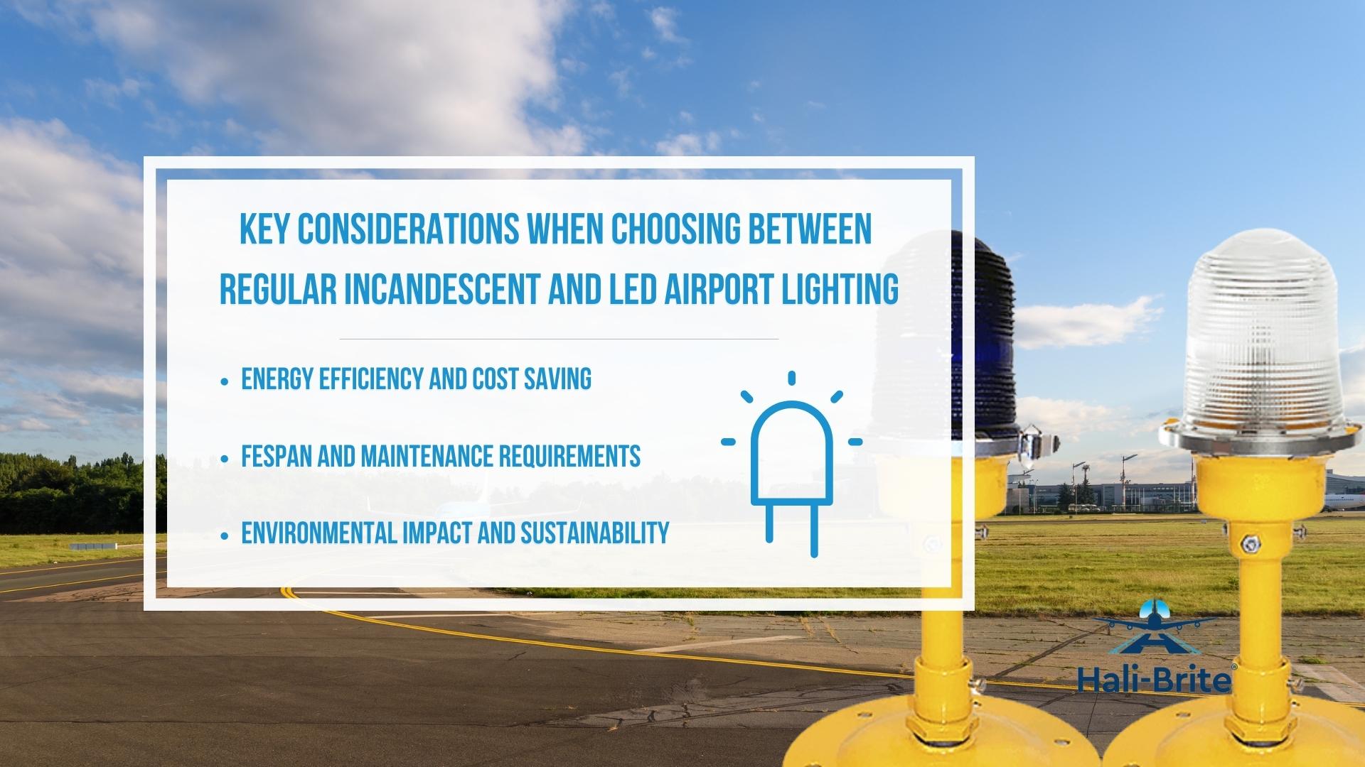 Comparing Regular Incandescent and LED Airport Lighting