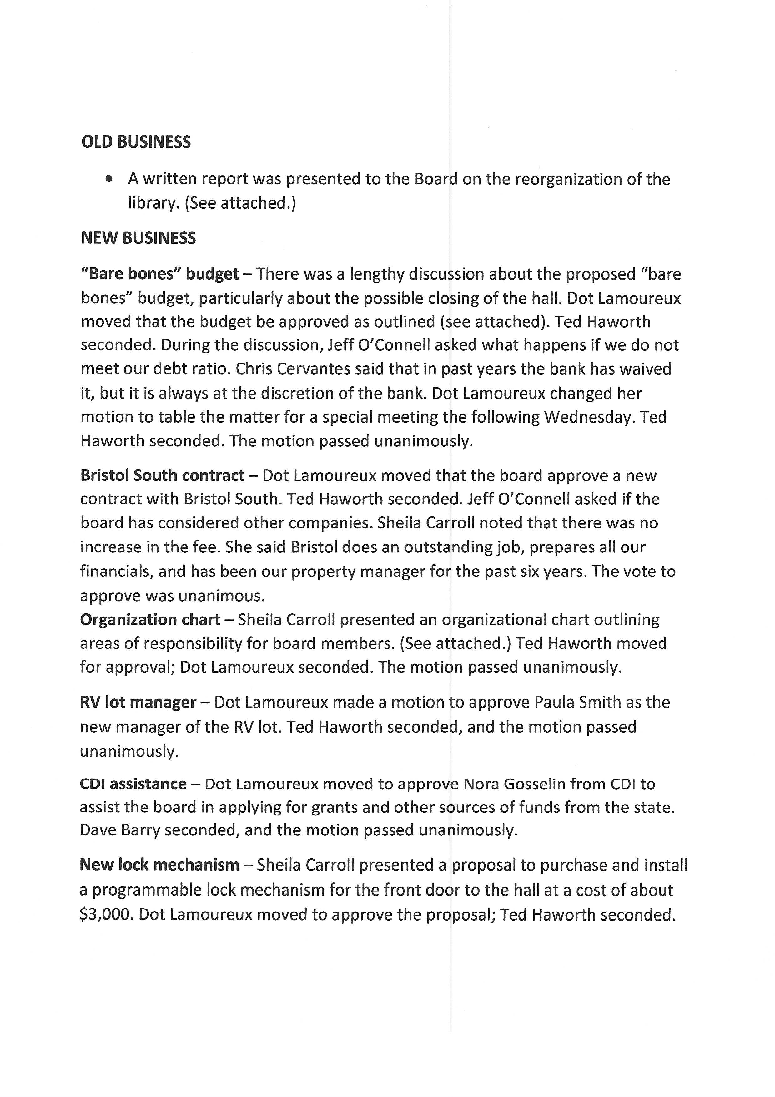 Menu 1 — Halifax Estates