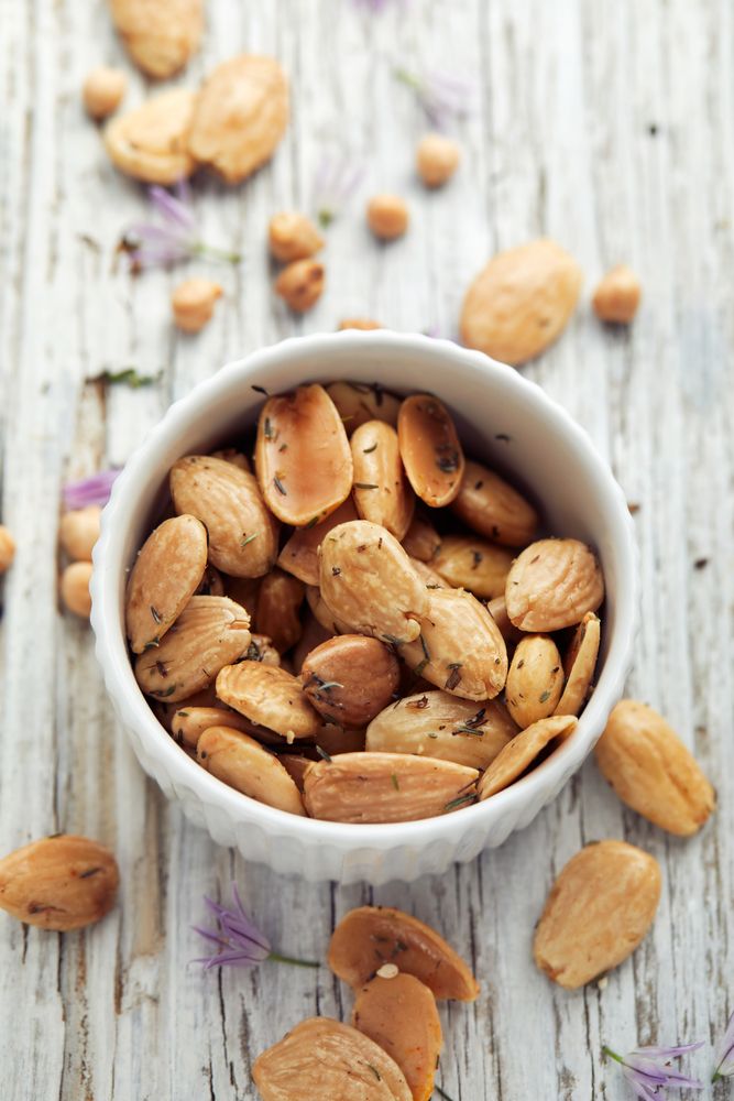 Recipe Rosemary & Garlic Roasted Almonds HALLADAYS