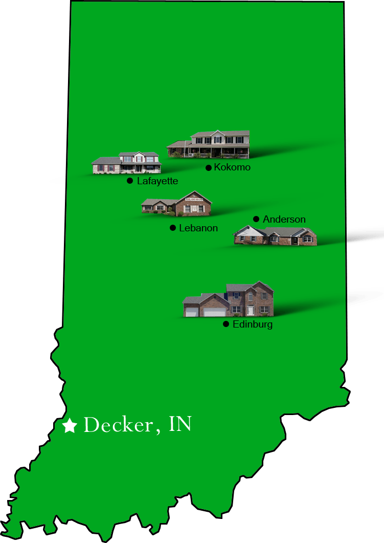 Decker_map Hallmark Homes Indiana's Leading "On Your Lot" Custom