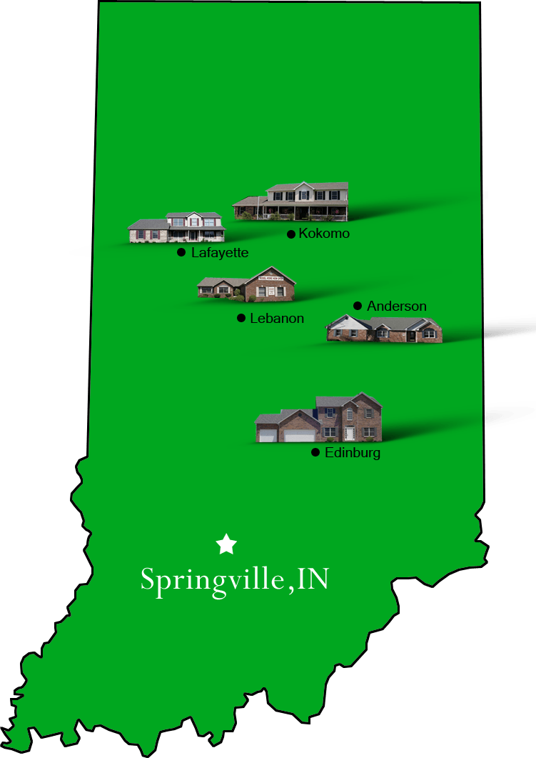 Springville_map Hallmark Homes Indiana's Leading "On Your Lot" Custom Builder!
