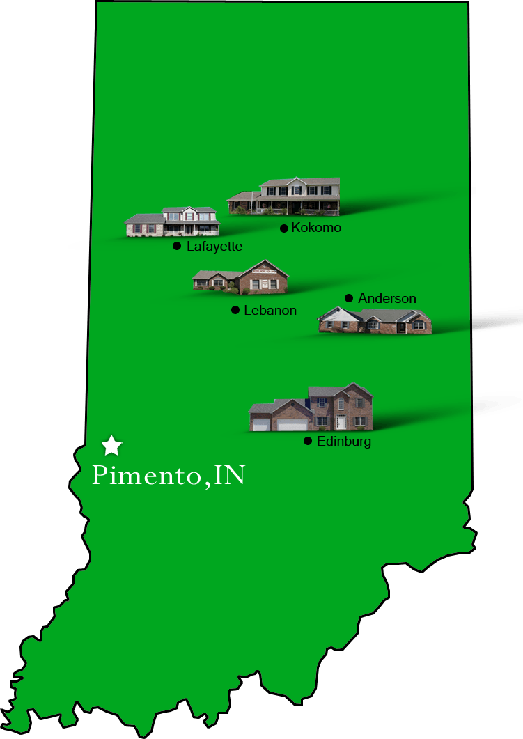 Pimento_map Hallmark Homes Indiana's Leading "On Your Lot" Custom Builder!