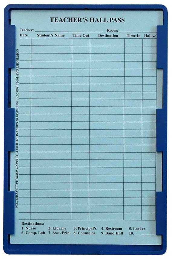 Hall Pass School Teachers Student Tracking