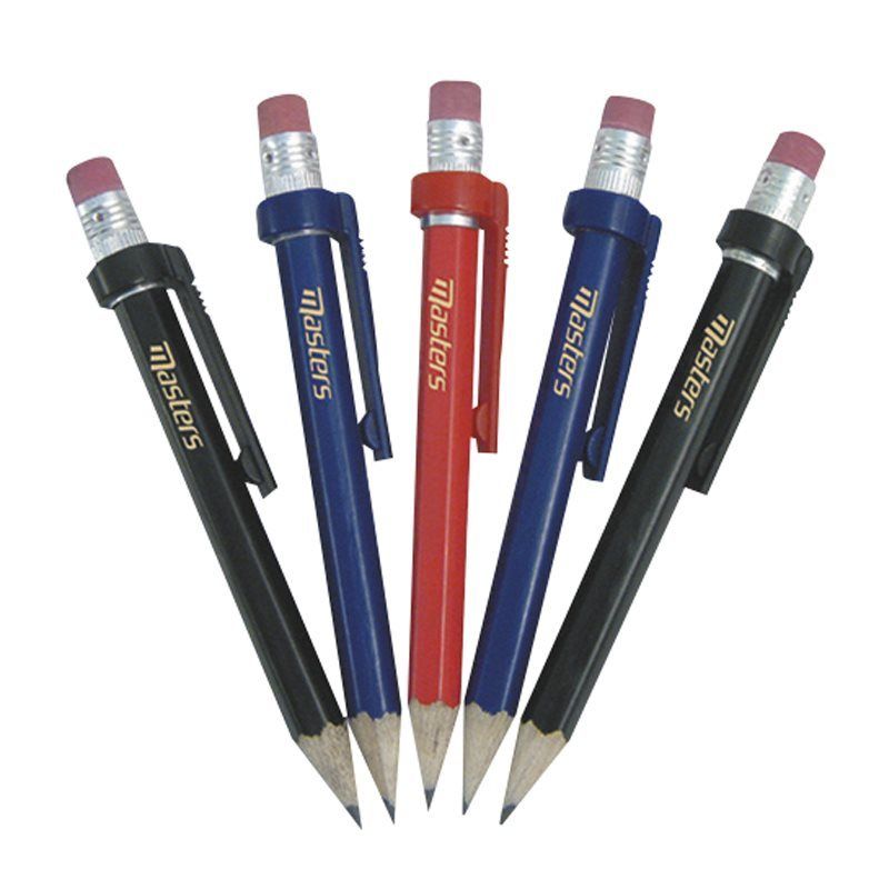 Wood Pencils with Clip & Eraser 5 Pack