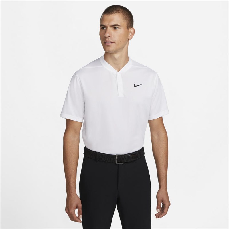 Nike Golf DriFIT Victory Blade Collar Golf White Mens Golf Polo