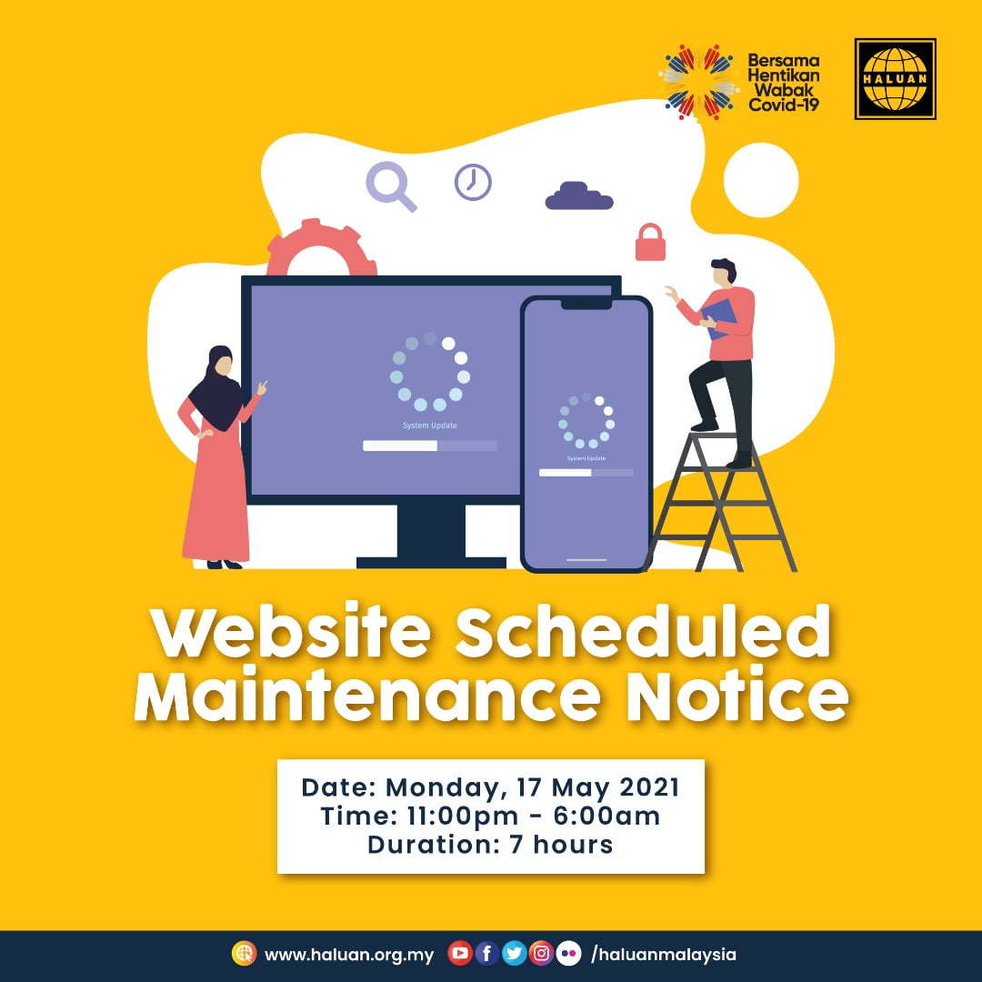 site Scheduled Maintenance Notice HALUAN