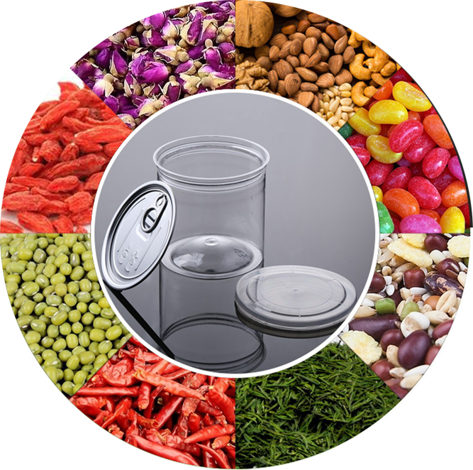 China food grade PET plastic food jar with easy open lid manufacturers