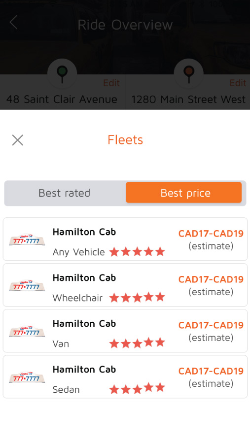 Get the App Hamilton Cab