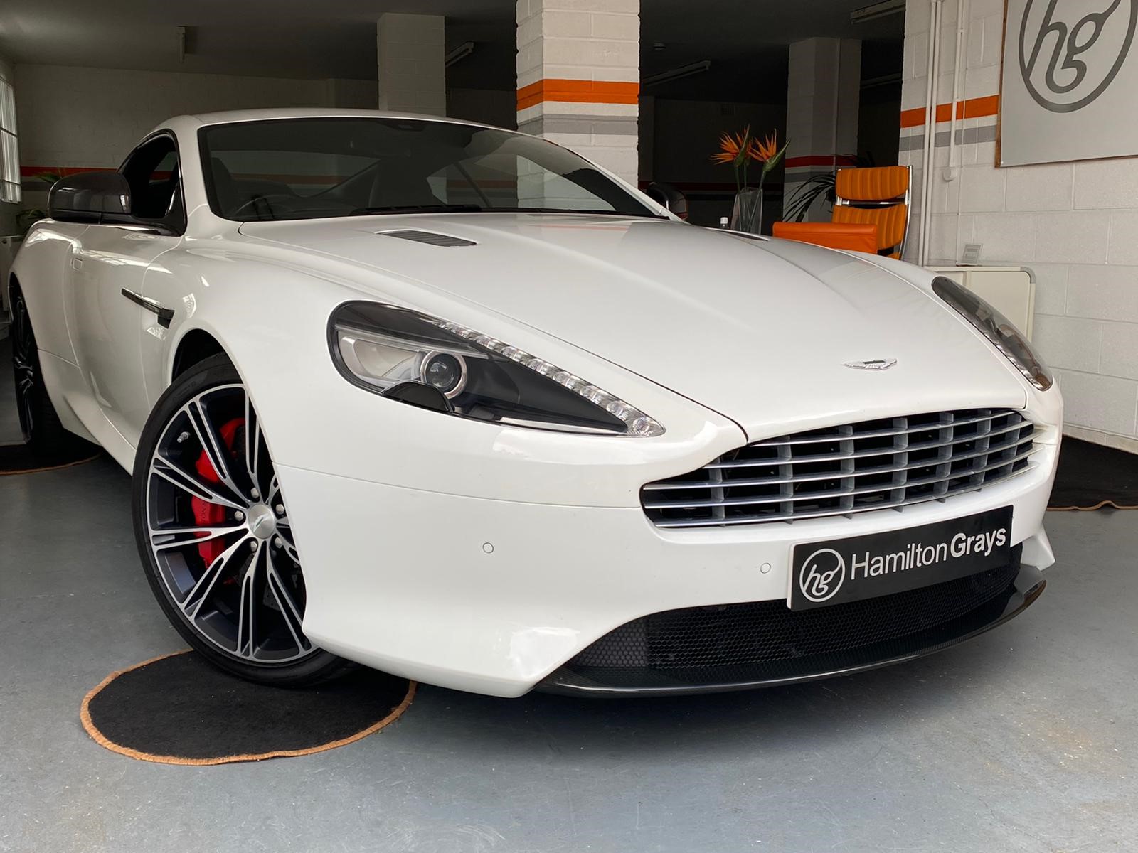 2014 (64) Aston Martin 5.9 V12 DB9 Coupe. L/E Carbon White. FAMSH. In