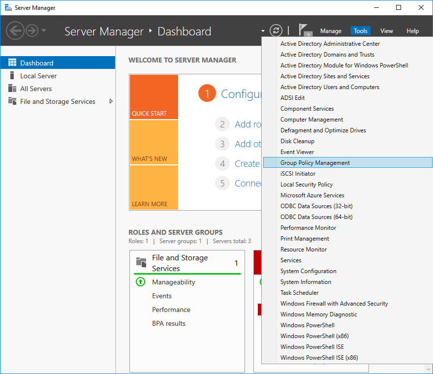How to install the Group Policy Management Console Tools (GPMC) on a