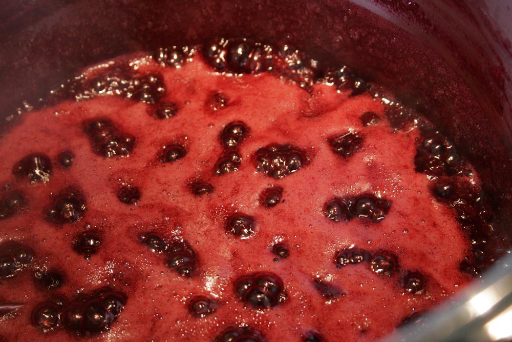 Sweet Cherry Jam with Fresh Ground Black Pepper Hammer on Rye