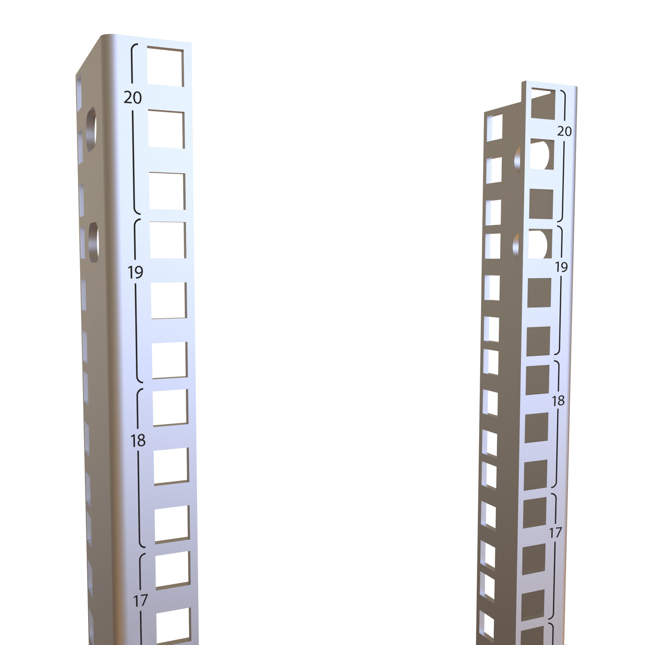 Square Hole Punched Mounting Rail (CPR Series) Hammond Mfg.