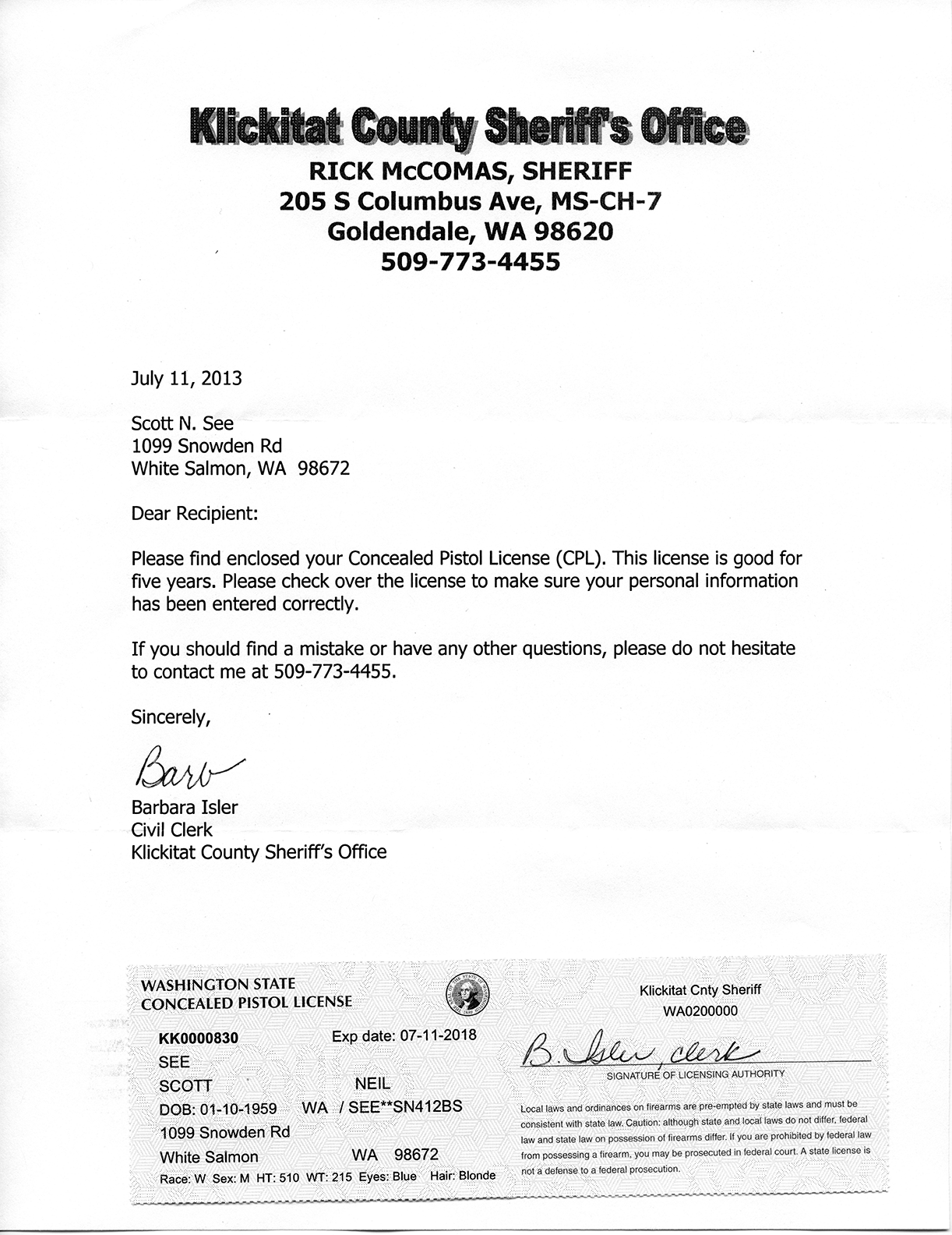 Concealed Pistol License site Development by J. Hammock