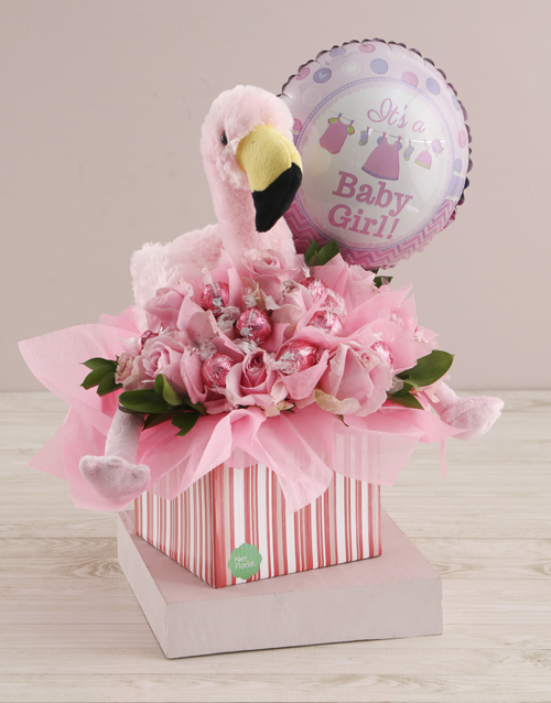 New Baby Girl Edible Arrangement Hamperlicious