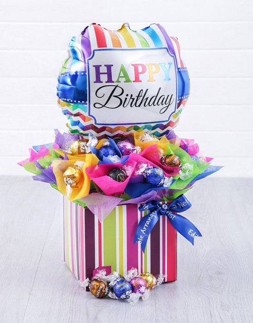 Birthday Balloon Lindt Edible Arrangement Hamperlicious