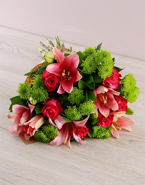 Lily and Rose Bouquet Hamperlicious