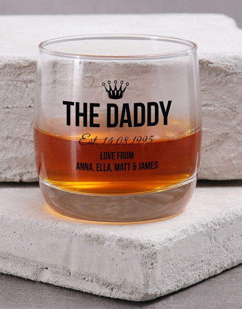 Personalised The Daddy Whiskey Glass Hamperlicious