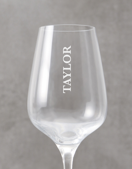 Personalised Name Wine Glass Hamperlicious