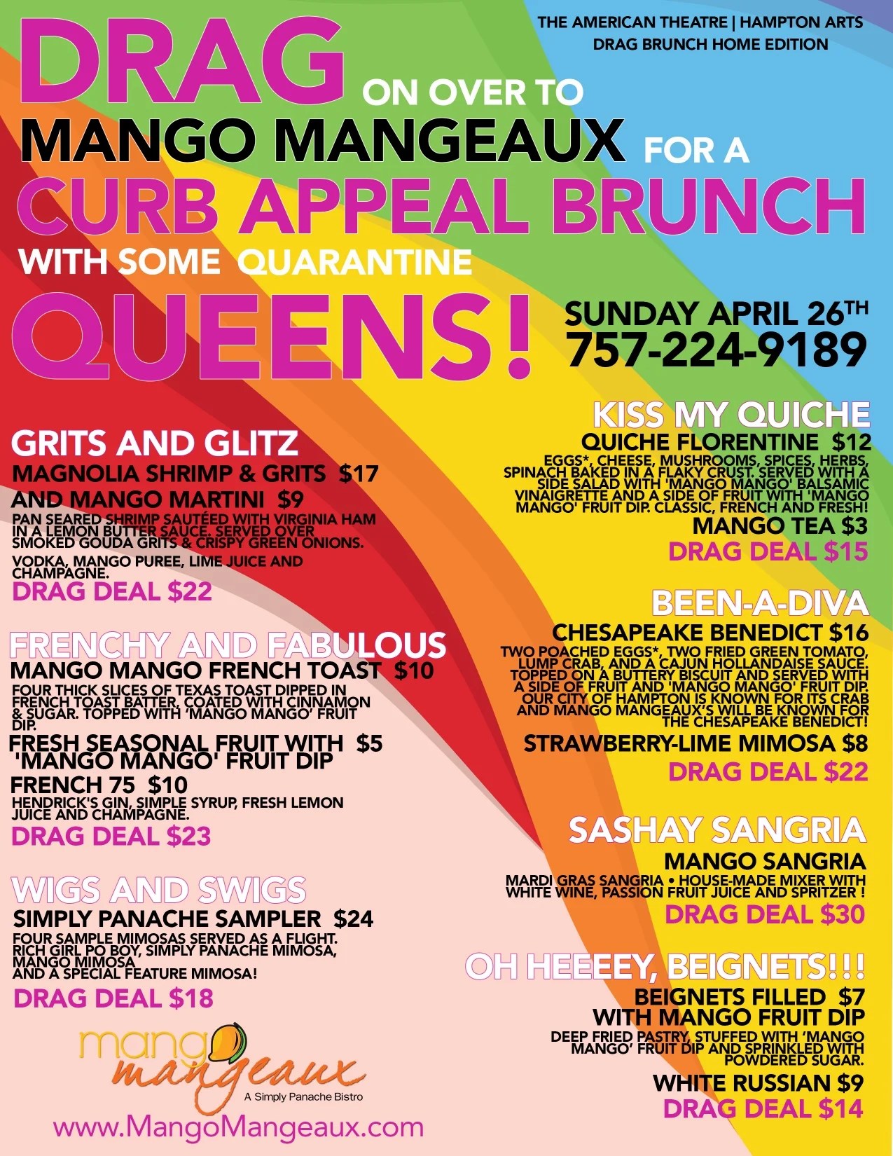 DRAG BRUNCH Home Edition Hampton Arts