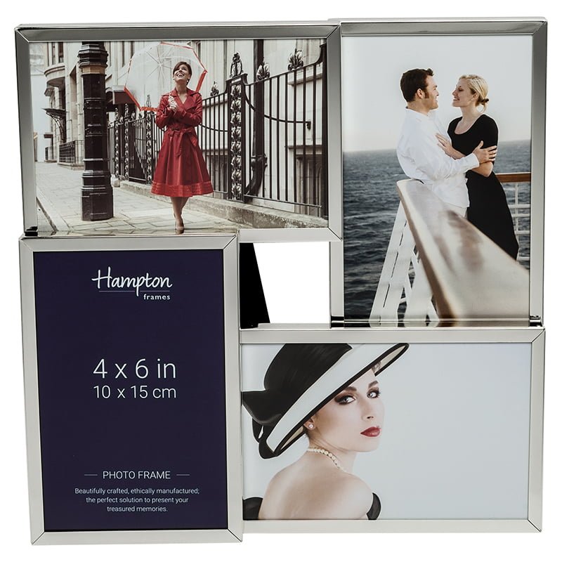 Jackson 4 Aperture Silver Photo Frame Wholesale, Trade Account