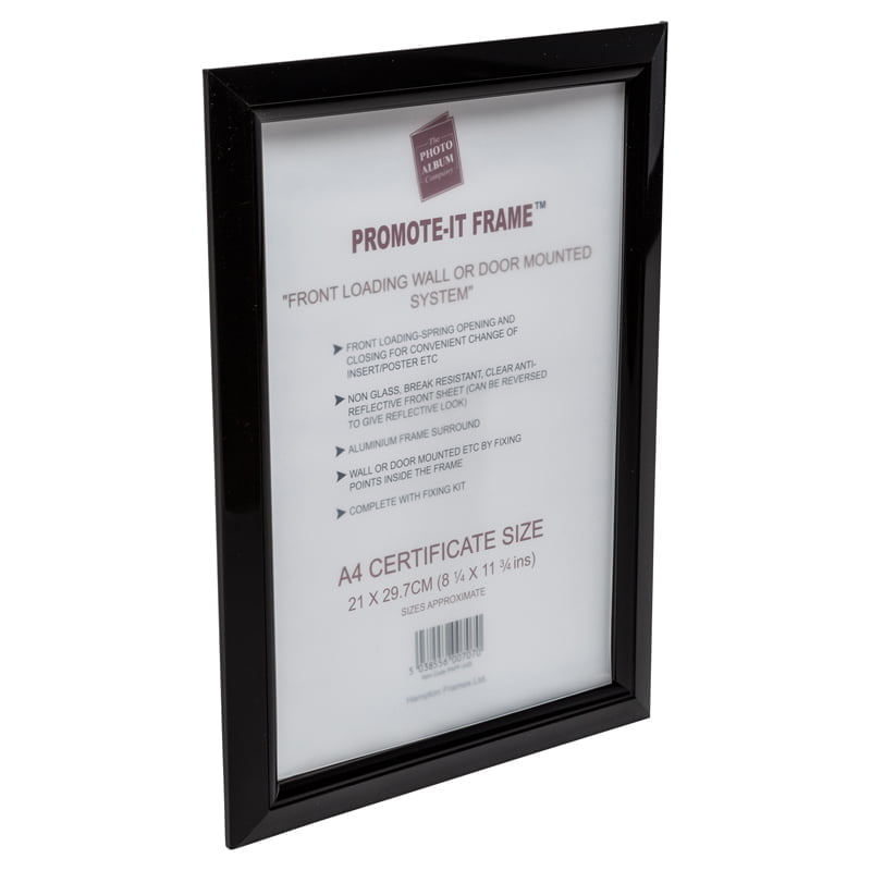 Promote It A4 Black Aluminium Display Certificate Frame Wholesale
