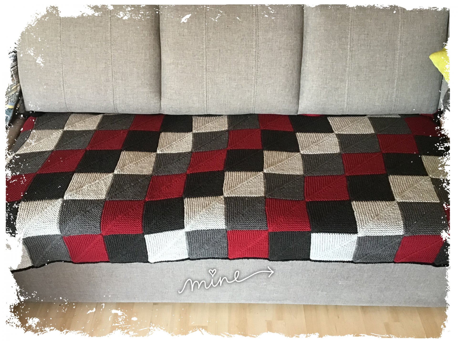 Patchworkdecke Handarbeitsfrau