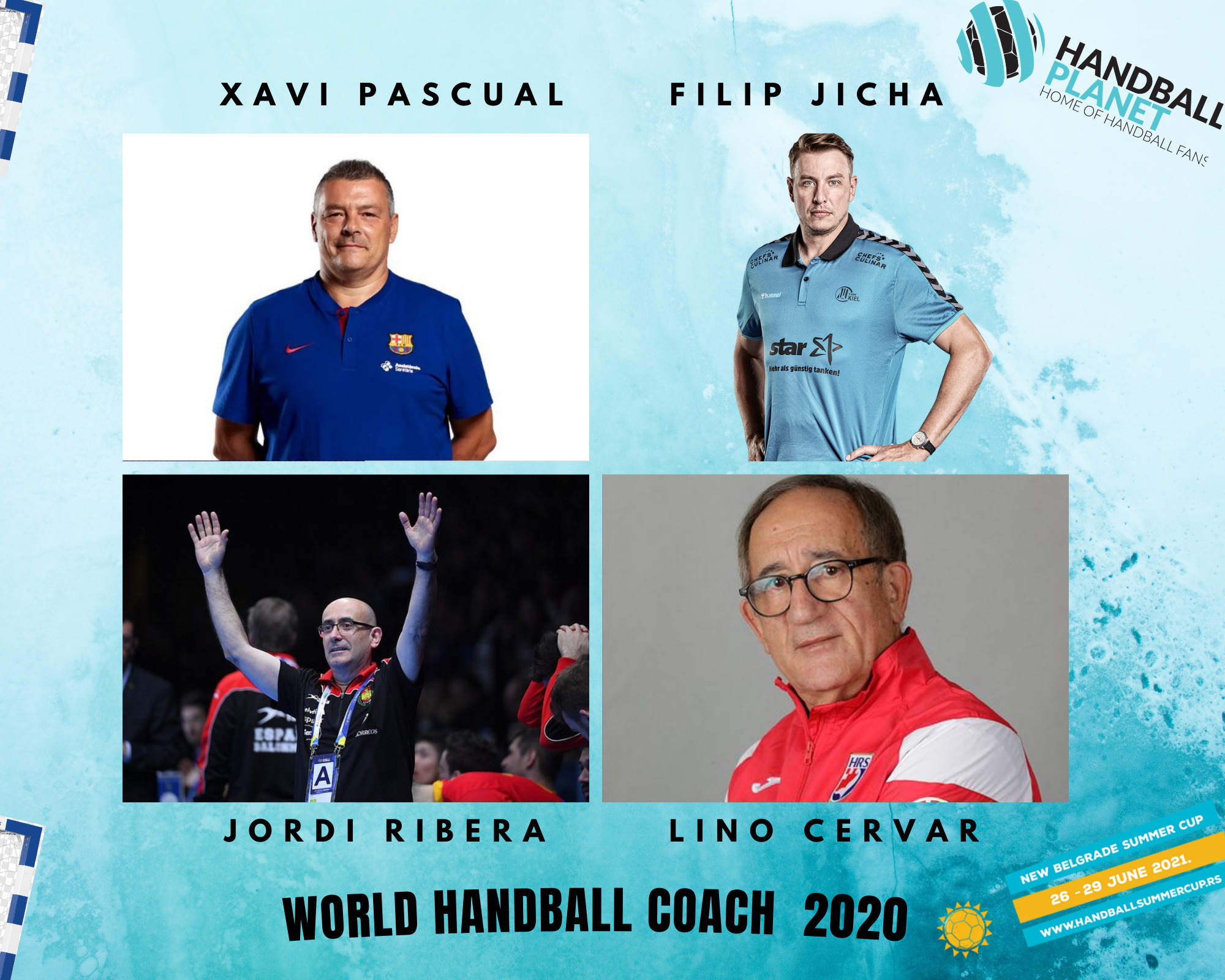 Four Big Names In 2020 Ribera Jicha Cervar And Pascual For The 2020 Award Handball Planet