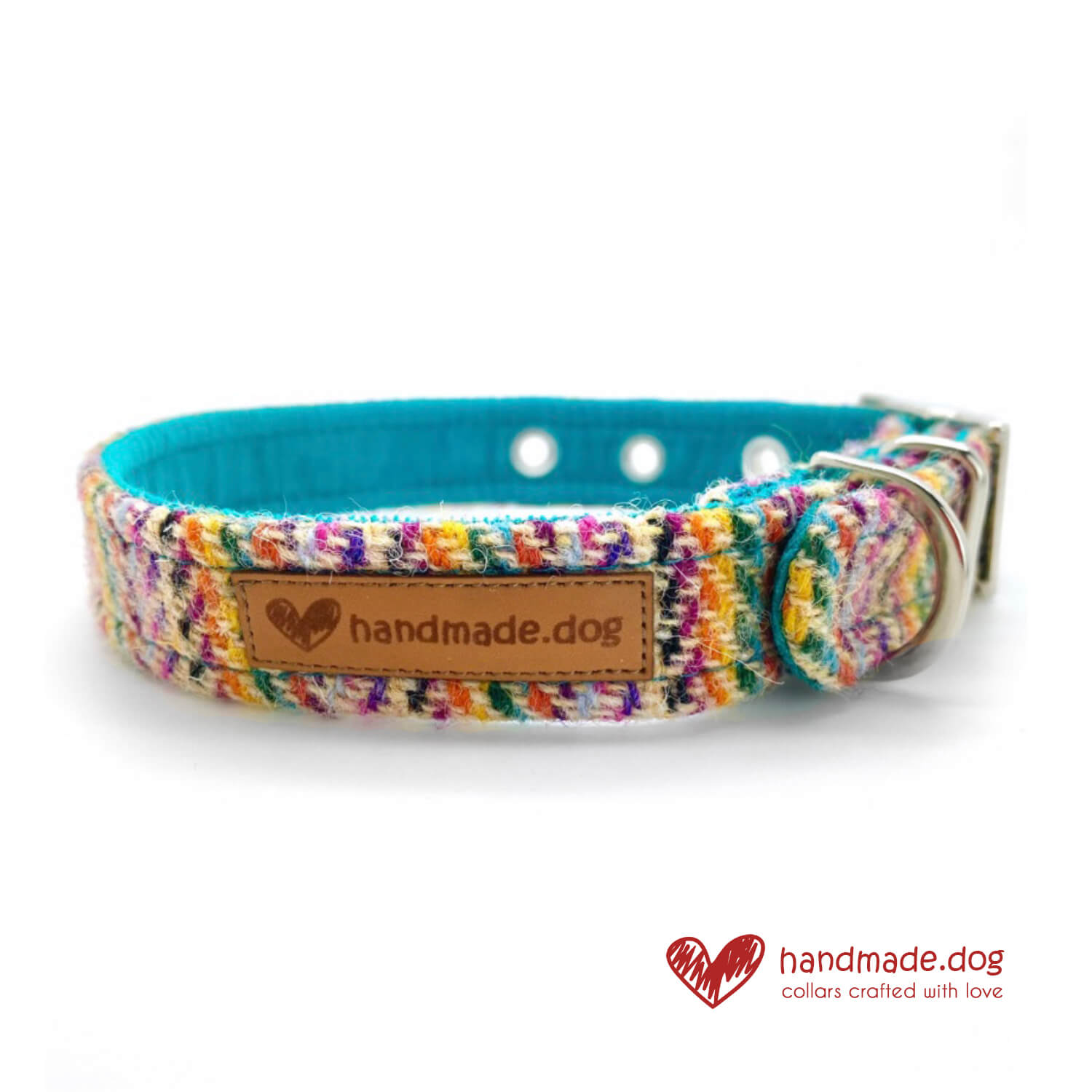 Handmade Limited Edition 'Harris Tweed' San Francisco Dog Collar