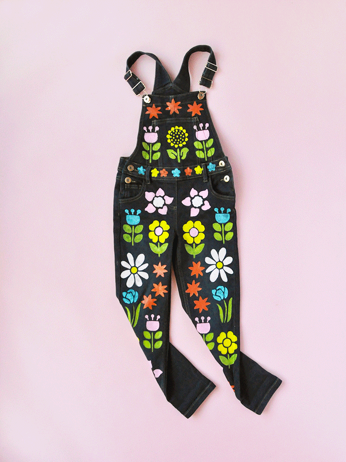 DIY Stencilled Overalls ⋆ Handmade Charlotte