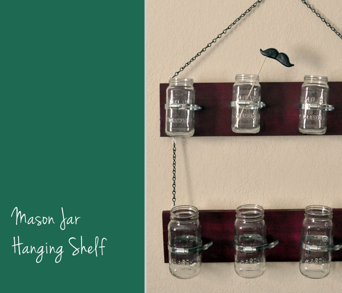 Mason Jar Hanging Shelf WhiskerWorks