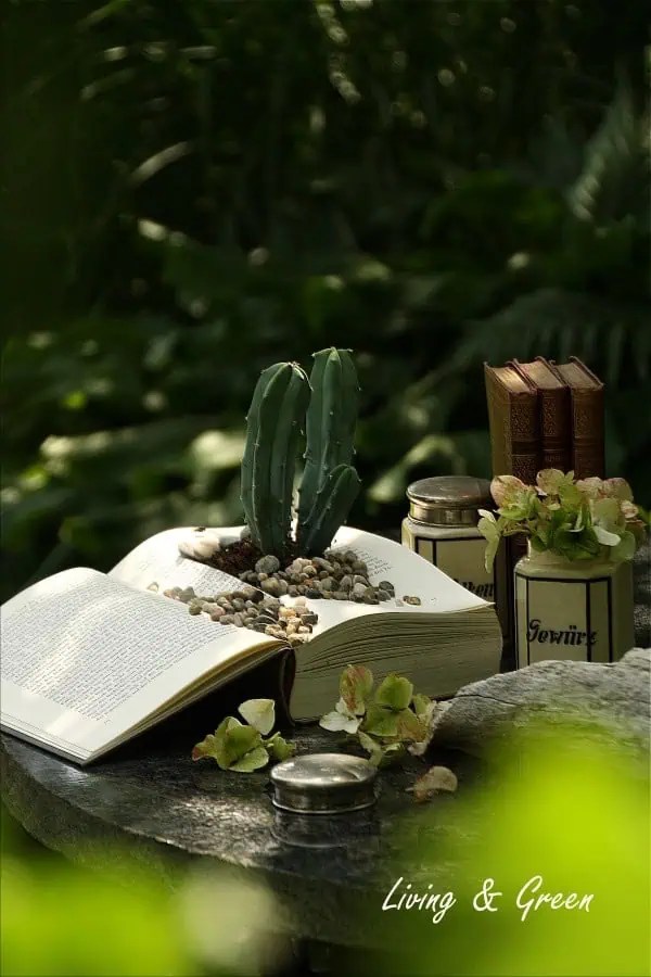 Book Planter DIY HANDMADE Kultur