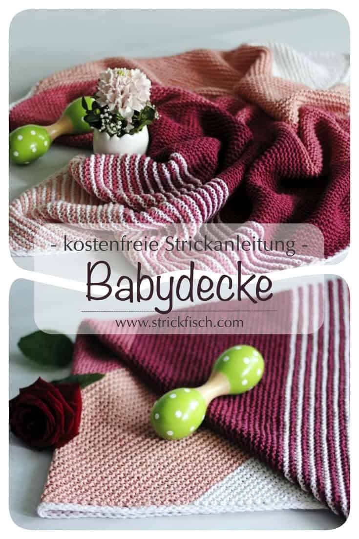Quadratische Babydecke stricken HANDMADE Kultur