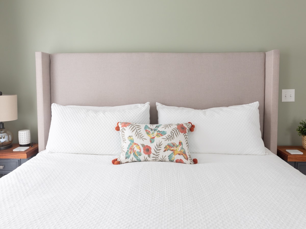 How To Make A Wingback Headboard DIY Upholstered Wingback Headboard Handmade Weekly