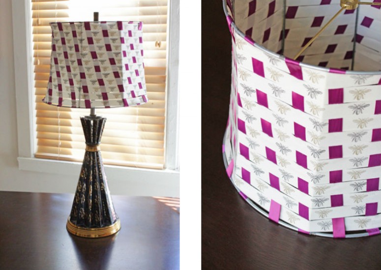 Howto Woven Ribbon Lampshade