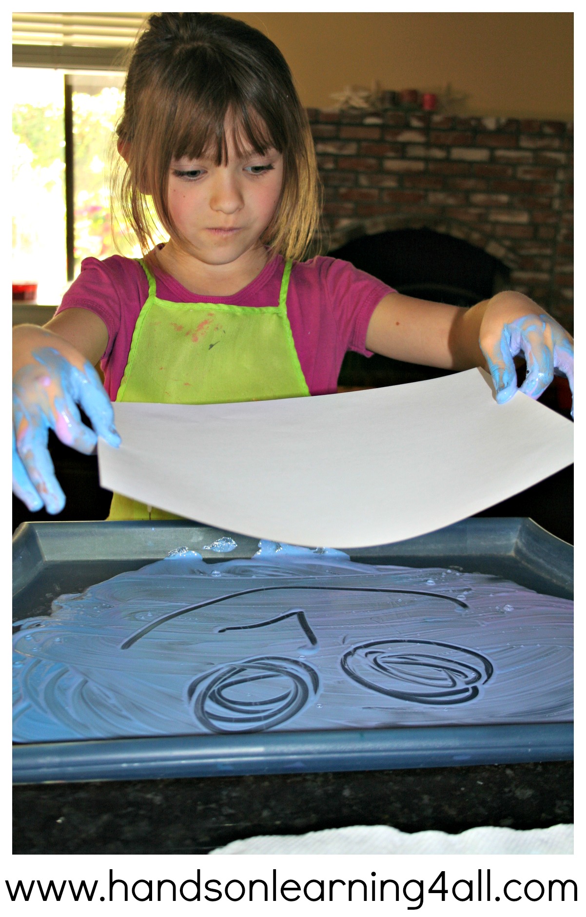 Homemade Finger Paint AND Finger Paint Printing Hands On Learning and