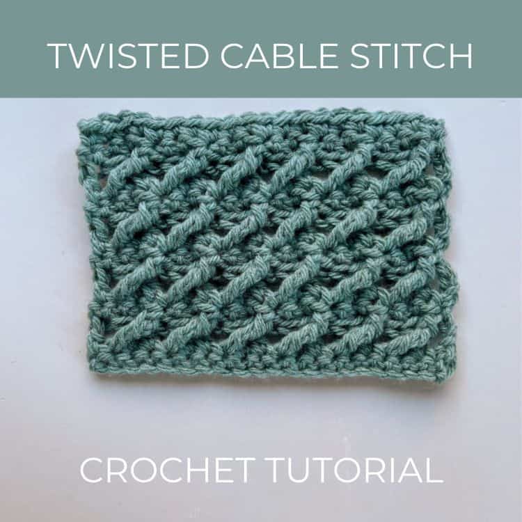 Tweed Twisted Cable Crochet Stitch Tutorial HanJan Crochet