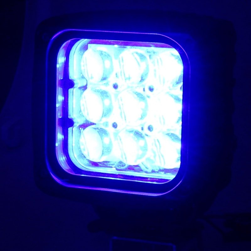 5 Inch Square 45W Cree Blue LED Sprayer Boom Light Hanma Automotive