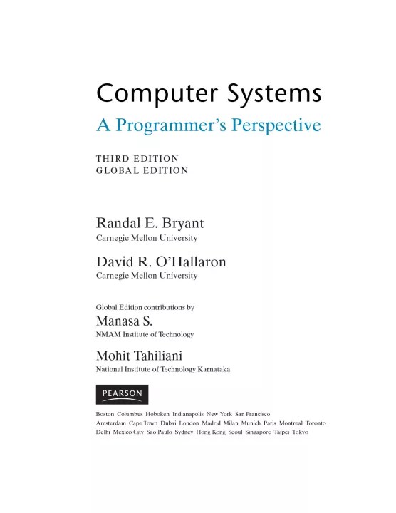 Computer Systems A Programmer’s Perspective Third Edition ( 2016)