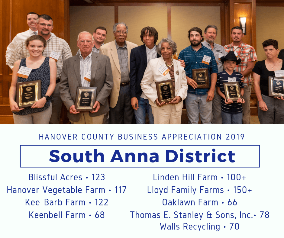 Hanover County Recognizes Legacy Businesses Hanover County Virginia